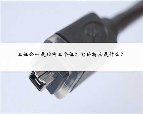 三证合一是指哪三个证？它的特点是什么？