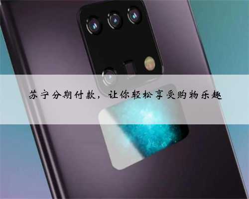 苏宁分期付款，让你轻松享受购物乐趣