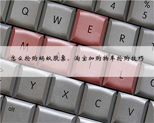 怎么抢购蚂蚁股票，淘宝加购物车抢购技巧