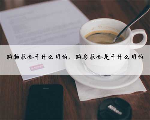 购物基金干什么用的，购房基金是干什么用的