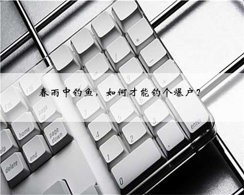 春雨中钓鱼，如何才能钓个爆户？