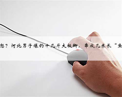 虐鱼引众怒？河北男子爆钓十几斤大板鲫，串成几米长“鱼绳”展示