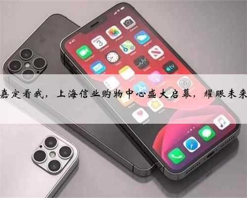 嘉定看我，上海信业购物中心盛大启幕，耀眼未来